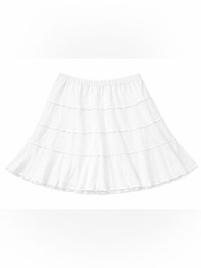 Grace Elements White Tiered Circle Skirt